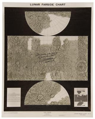 Lot #7151 Fred Haise Signed Lunar Farside Chart - Image 1