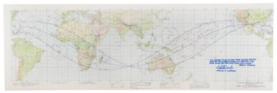Lot #7201 Charlie Duke Signed Apollo 11 Earth Orbit Chart - Image 1