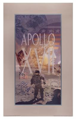 Lot #7215 Gene Cernan Signed Poster - Image 1