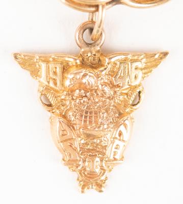 Lot #7006 Jo Schirra's Mercury-Apollo Charm Bracelet including (4) Flown Charms, with Rare Gold Apollo 7 Robbins Medallion - Image 6