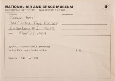 Lot #7106 Neil Armstrong and Paul Calle Signed Lithograph - Image 4