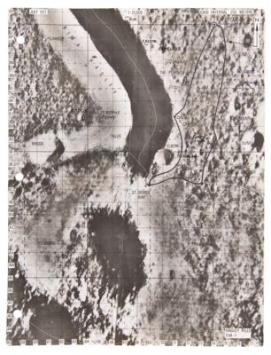 Lot #7177 Apollo 15 Lunar Surface-Used LRV Photo Map - From the Personal Collection of Dave Scott - Image 1