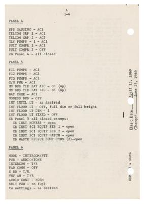 Lot #7088 Apollo 11 Launch Operations Training-Used Checklist - From the Collection of Buzz Aldrin - Image 2