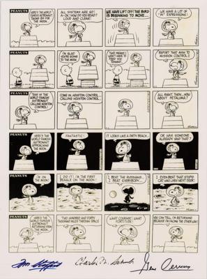 Lot #7037 Gene Cernan and Tom Stafford Signed 'Peanuts' Print - Image 1