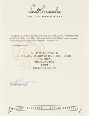 Lot #7001 Functioning Mercury-Atlas 7 Satellite Clock from the Scott Carpenter Collection - Image 12