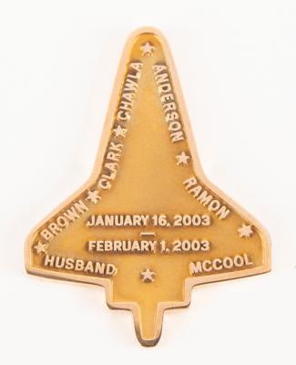 Lot #7294 STS-107 Unflown Gold Robbins Medal, No. 22 - Image 2