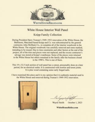 Lot #26 White House Wall Panel Section with Electrical Outlet Cutout - Image 5