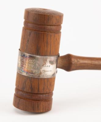 Lot #290 Yorktown Tavern: Wooden Relic Gavel: Wood from the Yorktown Tavern, presented to an officer of the Daughters of the American Revolution - Image 5