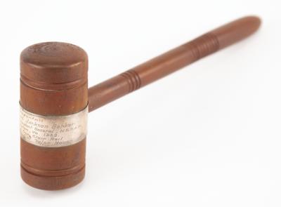 Lot #3 John Tyler: Wooden Relic Gavel from Tyler's House: Crafted with wood from President Tyler's stair rail, presented to an officer of the Daughters of the American Revolution - Image 2