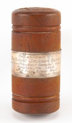 Lot #3 John Tyler: Wooden Relic Gavel from Tyler's House: Crafted with wood from President Tyler's stair rail, presented to an officer of the Daughters of the American Revolution - Image 3