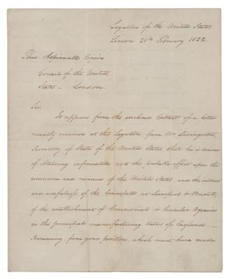 Lot #63 Martin Van Buren Letter Signed - Image 1
