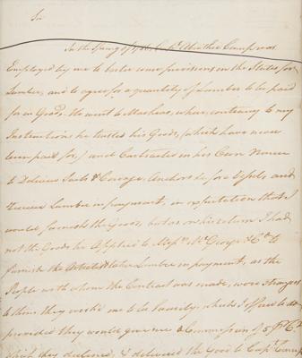 Lot #273 Benedict Arnold Autograph Letter Signed on Lumber Trade - Image 4