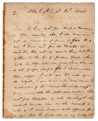 Lot #218 John H. Eaton Autograph Letter Signed - Image 1