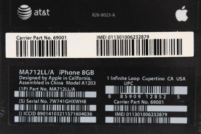 Lot #175 Apple iPhone (First Generation, Sealed 8GB): Brand new, factory-sealed example of the original iPhone - Image 3