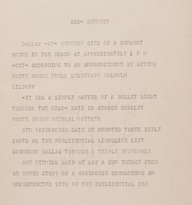 Lot #111 Kennedy Assassination: Dow Jones Ticker Tape from November 22, 1963 - Image 13