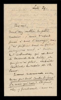 Lot #509 Henri Duparc Autograph Letter Signed - Image 1