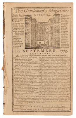 Lot #66 George Washington: The Gentleman's Magazine (September 1775) - Image 1