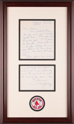 Lot #670 Tom Yawkey Autograph Letter Signed: 