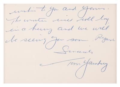 Lot #670 Tom Yawkey Autograph Letter Signed: 