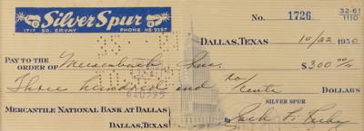 Lot #122 Jack Ruby Signed Check - Image 2