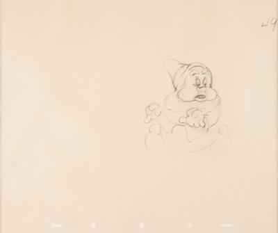 Lot #428 Happy production drawing from Snow White and the Seven Dwarfs Production Drawing - Image 2