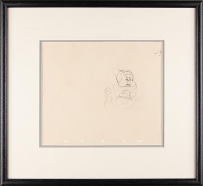 Lot #428 Happy production drawing from Snow White and the Seven Dwarfs Production Drawing - Image 3