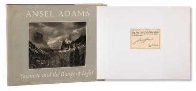 Lot #409 Ansel Adams Signed Book - Yosemite and the Range of Light - Image 1