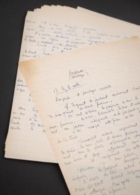 Lot #445 Jean-Paul Sartre Lengthy (19-page) Handwritten Manuscript on 'Property (Ideology)' - Image 1
