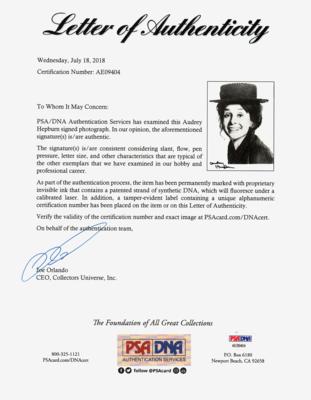 Lot #603 Audrey Hepburn Signed Photograph as Eliza Doolittle (My Fair Lady) - Image 2