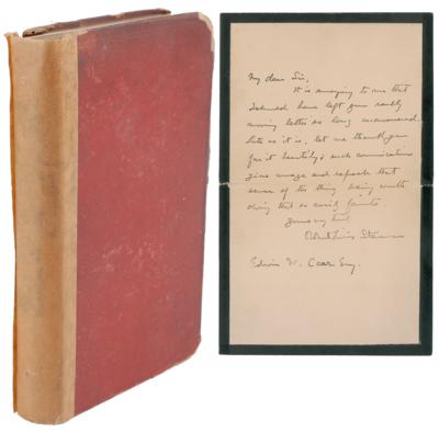 Lot #447 Robert Louis Stevenson Autograph Letter Signed on the Death of His Father ? 