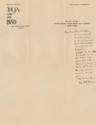 Lot #520 John Philip Sousa Autograph Letter Signed - Image 1