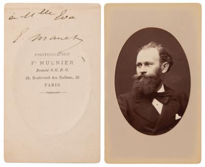 Lot #398 Edouard Manet Signed Photograph - Image 1