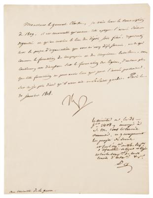 Lot #281 Napoleon Letter Signed on Conscription and Organization of Troops - Image 1