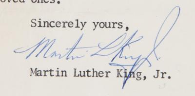 Lot #170 Martin Luther King, Jr. Typed Letter Signed on Civil Rights Movement: 