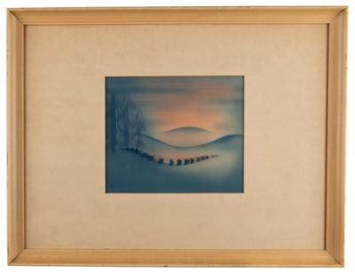 Lot #420 Monks 'Ave Maria' production cel from Fantasia: Stunning Courvoisier set-up of Fantasia's closing 'Ave Maria' segment - Image 2