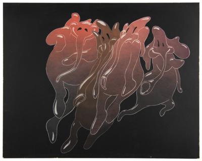 Lot #419 Pink elephants concept painting from