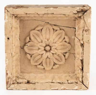 Lot #23 White House Doorway Corner Molding: White House doorway rosette molding piece from Truman's renovation - Image 1