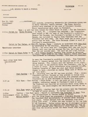 Lot #140 NBC Complete Coverage Reference Book for the Assassination and Funeral of President John F. Kennedy - Image 3