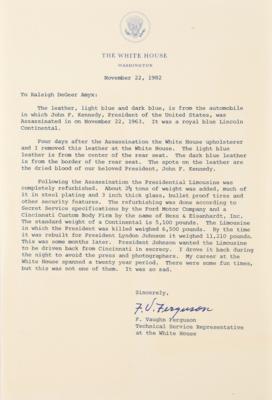 Lot #112 President John F. Kennedy Assassination (2) Large Swatches of Limousine Leather - Image 4