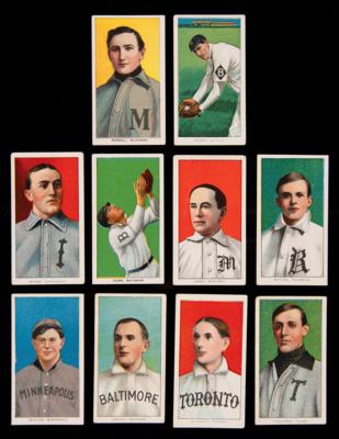 Lot #645 1909-11 T206 Lot of (10) Baseball Cards with Sovereign Backs Baseball Cards - Image 1