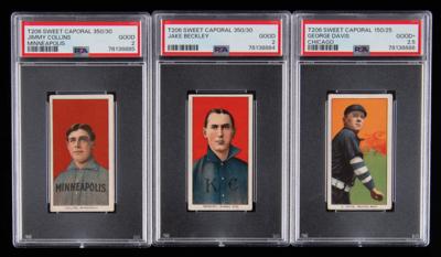 Lot #649 1909-11 T206 Lot of (3) HOFers - PSA GOOD 2 and GOOD+ 2.5 Baseball Cards - Image 1