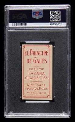 Lot #654 1909-11 T206 Walter Johnson (Hands at Chest) with El Principe de Gales Back - PSA VG 3 Baseball Card - Image 2