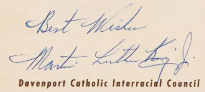 Lot #171 Martin Luther King, Jr. Signed Program (1965 Peace and Freedom Award) - Image 2