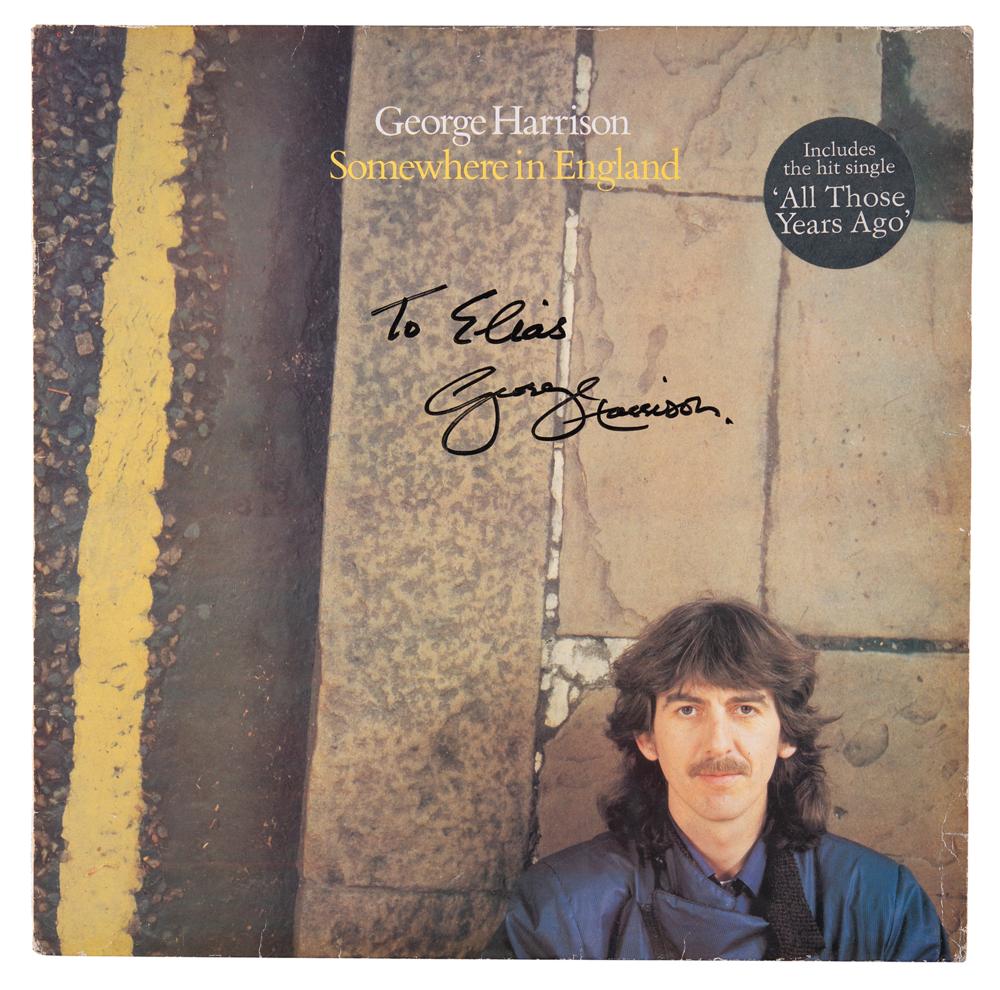 George Harrison Signed Album - Somewhere In England | RR Auction