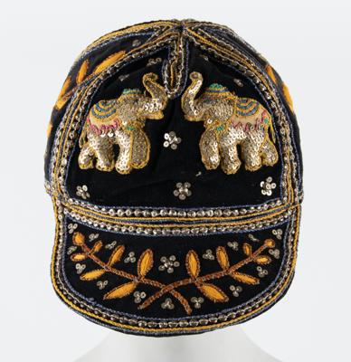 Lot #9302 Tom Petty's Colorful Burmese Hat with Elephants and Flowers - Image 4