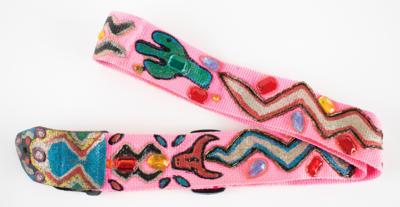 Lot #9313 Tom Petty's Pink Southwestern Guitar Strap - Image 2