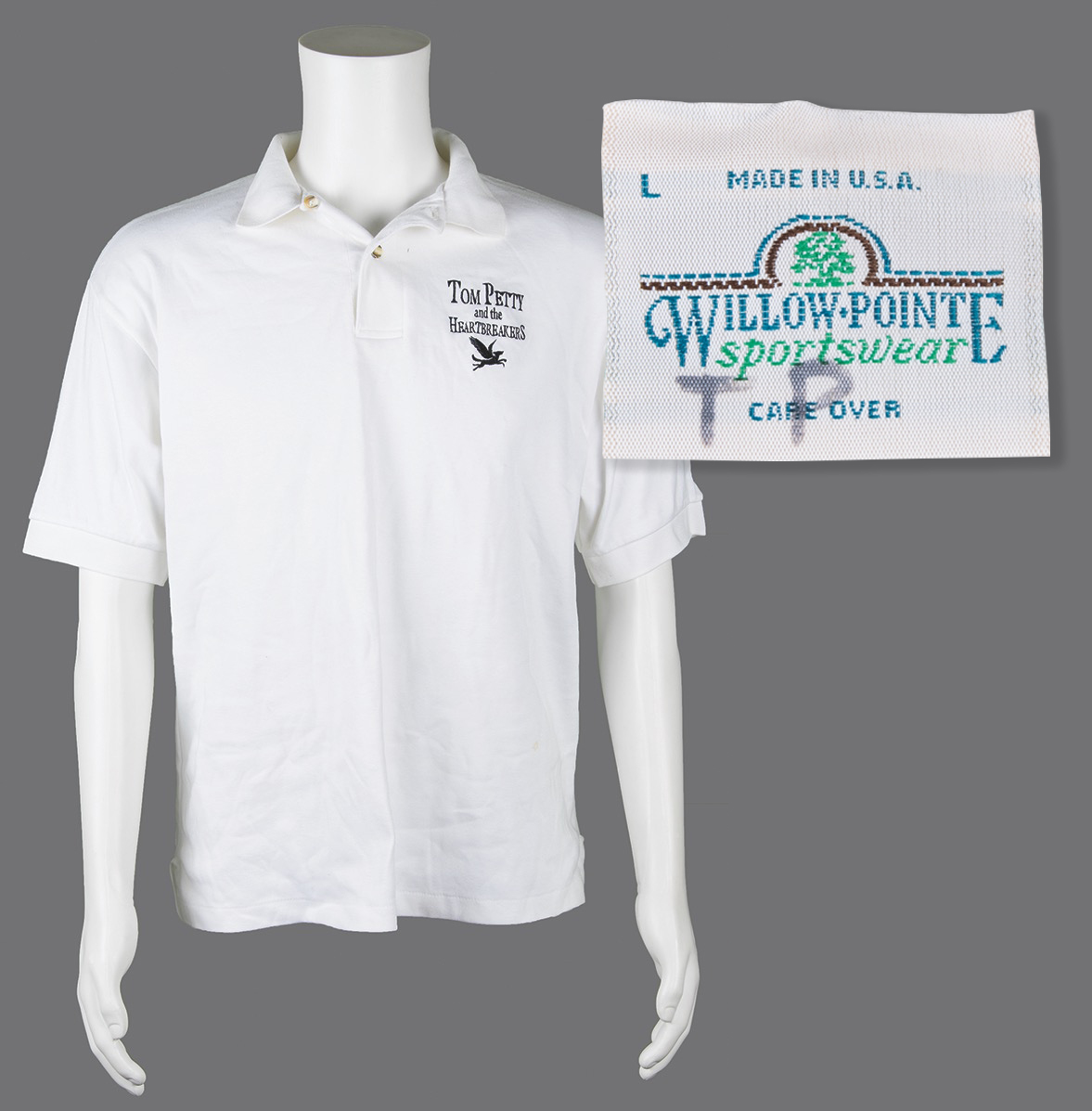 Lot #9304 Tom Petty's 1995 Dogs with Wings Tour Polo Shirt - Image 1
