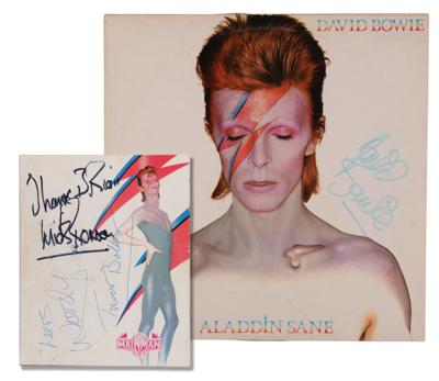 Lot #9152 David Bowie and the Spiders Signed Album and 1973 Tour Program - Image 1