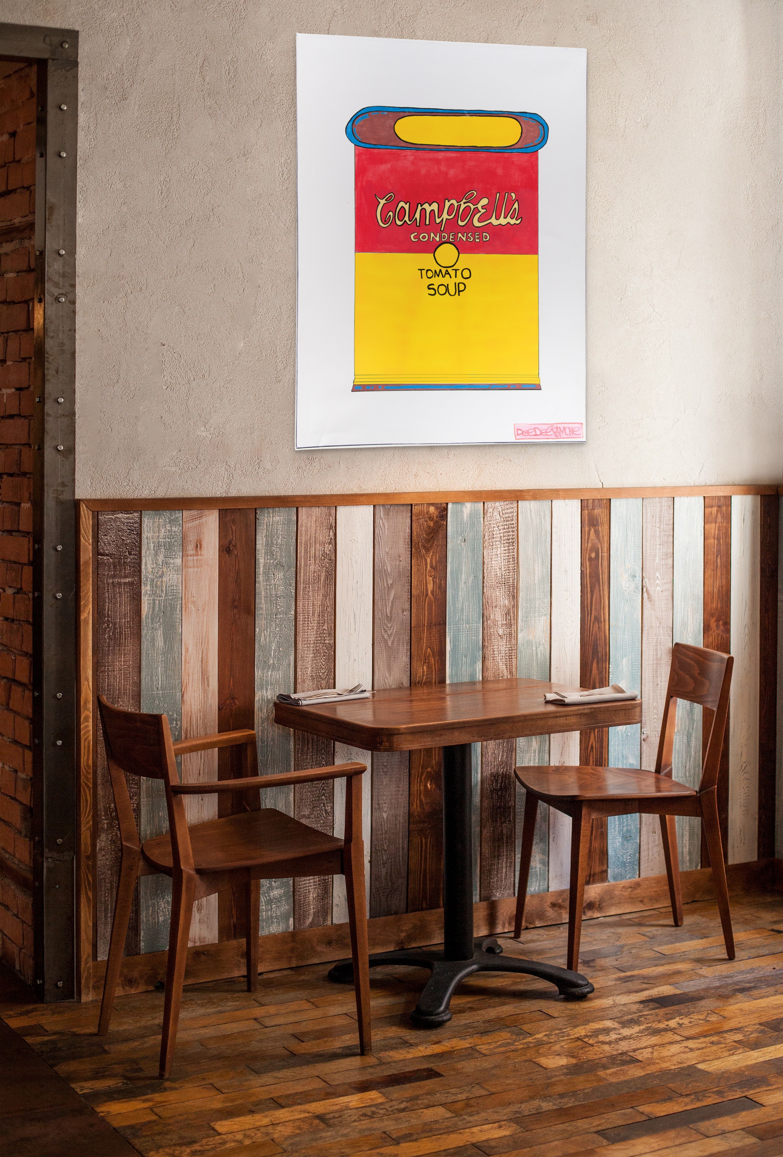 Lot #9193 Dee Dee Ramone Large Original Painting - 'Campbell's Soup' - Image 3