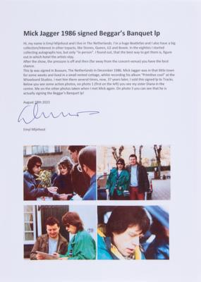 Lot #9071 Mick Jagger Signed Rolling Stones Album -Beggars Banquet - Image 3